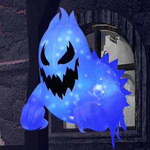 imageJoiedomi 45 FT Halloween Inflatable Scary Flying Ghost Broke Out from Window Inflatable with Buildin LED Blow Up Ghost for Halloween Party Indoor Outdoor Yard Garden Lawn DecorationEvil Ghost