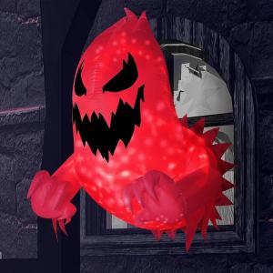 imageJoiedomi 45 FT Halloween Inflatable Scary Flying Ghost Broke Out from Window Inflatable with Buildin LED Blow Up Ghost for Halloween Party Indoor Outdoor Yard Garden Lawn DecorationScary Ghost