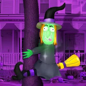 imageJoiedomi 4FT Halloween Inflatable Witch with Buildin LED Lights  Outdoor Blow Up Decor for Yard Trees ampamp Parties  Witch Decorations Waterproof Halloween Inflatables Outdoor Blow Up Yard Decor