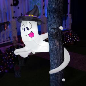 imageJoiedomi 5 ft Tall Halloween Inflatables Outdoor Decorations Inflatable Ghost Halloween Decor Outdoor Blow Up Ghost Twining Around Tree with Buildin LEDs for Yard Decorations