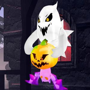 imageJoiedomi 6 FT Halloween Inflatables Outdoor Decorations Blow Up Ghost Inflatable Decor Inflatable Ghost with Builtin LEDs for Halloween Window Decorations
