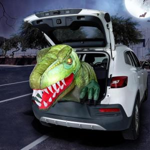 imageJoiedomi Animated Halloween Inflatable Outdoor Decorations Trunk or Treat Car Decorations Blow Ups Animated Dinosaur with LEDs for Halloween Yard DecorationDinosaur