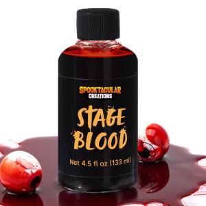 imageSpooktacular Creations 45oz Fake Blood Washable Fake Blood for Clothes Halloween Vampire Makeup for Halloween Costumes Zombie Makeup Face Body Paint