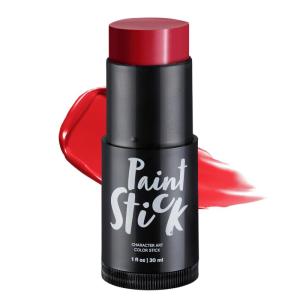 imageSpooktacular Creations Halloween Makeup Face and Body Paint Makeup Foundation Stick  Oily Waterproof Foundation Stick for Cosplay Zombie Skeleton Clown for Adult Party Dress Up 1 Oz RedRed