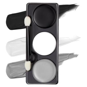 imageSpooktacular Creations Halloween Makeup Palette 3 Colors Face Body Paint for Adult SFX Zombie Skeleton Cosplay with Painting Brush Cosplay Party Dress Up 7 Oz White Black Red Black White Gray
