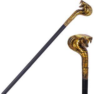 imageSpooktacular Creations Halloween Walking Cane Egyptian Snake Staff for Mystical Pharaoh Ancient Themed Dress Up PartyGold