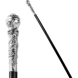 imageSpooktacular Creations Walking Cane Costume Vintage Staff Prop Stick Accessories for Dress Canes Party Pretend Play Costume for Adults and KidsSilver