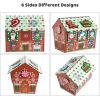 imageChristmas 12 Days Countdown Advent Calendar with 1 Magnetic Wooden Gingerbread House and 12 Magnets Characters