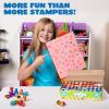 imageJOYIN 100 Pcs Assorted Stamps for Kids SelfInk Stamps 50 Different Designs Dinosaur Zoo Safari Stampers for Party Favor Carnival Prizes School Easter Egg Stuffers Halloween ChristmasAssorted
