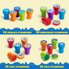 imageJOYIN 100PCS Assorted Stamps for Kids SelfInk for Party Favor Teacher Stamps Kids Treasure Box Prize for Classroom Easter Egg Stuffers 50 Designs Dinosaur Halloween Stampers