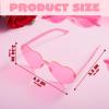 imageJOYIN 12 Pack Heart Shape Glasses Rimless Sunglasses Classroom Exchange Gift for Kidspink
