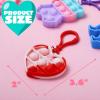 imageJOYIN 12 Packs Cards with Pop Fidget Keychain Toys Stress Anxiety Relief Fidget Toys with Cards for Kids Classroom Exchange Prizes Party Favors