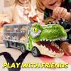 imageJOYIN 13 in 1 Dinosaur Toys for Kids 35 Dinosaur Truck with 12 Pull Back Cars Birthday Gifts Toys for 3 4 5 Year Old Boy Transport Carrier Truck for Toddlers Christmas Great Gifts for GrandkidsTyrannosaurus Truck