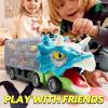 imageJOYIN 13 in 1 Dinosaur Toys for Kids 35 Dinosaur Truck with 12 Pull Back Cars Birthday Gifts Toys for 3 4 5 Year Old Boy Transport Carrier Truck for Toddlers Christmas Great Gifts for GrandkidsTriceratops Truck