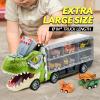 imageJOYIN 13 in 1 Dinosaur Toys for Kids 35 Dinosaur Truck with 12 Pull Back Cars Birthday Gifts Toys for 3 4 5 Year Old Boy Transport Carrier Truck for Toddlers Christmas Great Gifts for GrandkidsTyrannosaurus Truck