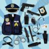 imageJOYIN 14 Pcs Police Pretend Play Toys Hat and Uniform Outfit for Halloween Dress Up Party Officer Costume Roleplaying