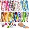 imageJOYIN 144 Pcs Slap Bracelets for Kids Bulk Wristbands with Animals Friendship Heart Party Favors Classroom Prizes Birthday Exchanging GiftsGoodies Bag Stuffers Fillers