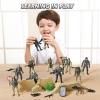 imageJOYIN 16 PCs Army Men Playset with 12 Realistic Army Ranger Men Action Figures and Weapon Gear Accessories Military Soldiers Action Figures Playset for Boys Gift