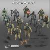 imageJOYIN 16 PCs Army Men Playset with 12 Realistic Army Ranger Men Action Figures and Weapon Gear Accessories Military Soldiers Action Figures Playset for Boys Gift