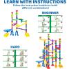 imageJOYIN 170Pcs Glowing Marble Run Construction Building Blocks Toys with 5 Glow in The Dark Glass Marbles STEM Educational Building Block Toy Gift for Christmas120 Plastic Pieces  50 Glass Marbles170Super Set
