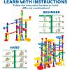 imageJOYIN 170Pcs Glowing Marble Run Construction Building Blocks Toys with 5 Glow in The Dark Glass Marbles STEM Educational Building Block Toy Gift for Christmas120 Plastic Pieces  50 Glass Marbles196Extreme Set