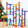 imageJOYIN 170Pcs Glowing Marble Run Construction Building Blocks Toys with 5 Glow in The Dark Glass Marbles STEM Educational Building Block Toy Gift for Christmas120 Plastic Pieces  50 Glass MarblesSuper Set