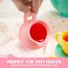 imageJOYIN 18PCS Pretend Role Play Tea Party Set Play Food Accessories BPA Free Phthalates Free Plastic Tea Set Mini Kitchen for Kids Gifts for Toddler Boys Girls Gift for ChristmasGreen Teapot
