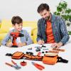 imageJOYIN 19Pcs Kids Tool Set Construction Belt ampamp Electronic Drill Pretend Role Play Toddler Power Toy for Boys Girls Birthday Gifts Outdoor Preschool Ages 3 4 5 6 7 Years Old