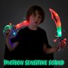 imageJOYIN 2 Deluxe Pirate 195quot LED Light Up Flashing Buccaneer Swords with Motion Activated Clanging Sounds for Realistic Play Halloween Party by Spooktacular Creations