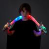 imageJOYIN 2 Deluxe Pirate 195quot LED Light Up Flashing Buccaneer Swords with Motion Activated Clanging Sounds for Realistic Play Halloween Party by Spooktacular Creations