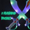 imageJOYIN 2 Deluxe Pirate 195quot LED Light Up Flashing Buccaneer Swords with Motion Activated Clanging Sounds for Realistic Play Halloween Party by Spooktacular Creations