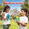 imageJOYIN 2 Kids Bubble Gun with 2 Bottles Refill Solution Bubble Machine Gun for Toddlers 13 Kids 48 Party Favors Summer Toy Outdoors Easter Birthday GiftBluegreen