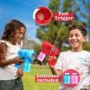 imageJOYIN 2 Kids Bubble Gun with 2 Bottles Refill Solution Bubble Machine Gun for Toddlers 13 Kids 48 Party Favors Summer Toy Outdoors Easter Birthday GiftRedblue