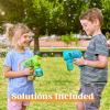 imageJOYIN 2 Kids Bubble Gun with 2 Bottles Refill Solution Bubble Machine Gun for Toddlers 13 Kids 48 Party Favors Summer Toy Outdoors Easter Birthday GiftBluegreen