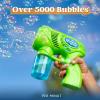 imageJOYIN 2 Kids Bubble Gun with 2 Bottles Refill Solution Bubble Machine Gun for Toddlers 13 Kids 48 Party Favors Summer Toy Outdoors Easter Birthday GiftBluegreen