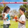 imageJOYIN 2 Kids Bubble Gun with 2 Bottles Refill Solution Bubble Machine Gun for Toddlers 13 Kids 48 Party Favors Summer Toy Outdoors Easter Birthday GiftOrangeblue