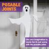 imageJOYIN 2 Pcs 53 Halloween Decoration Outdoor Halloween Tree Wrap Ghost Decoration Outdoor Smiling Hanging Ghost Design for Lawn Tree Party Supplies Haunted House Wrap DecorScary Ghost