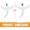 imageJOYIN 2 Pcs 53 Halloween Decoration Outdoor Halloween Tree Wrap Ghost Decoration Outdoor Smiling Hanging Ghost Design for Lawn Tree Party Supplies Haunted House Wrap DecorCute Ghost