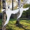 imageJOYIN 2 Pcs 53 Halloween Decoration Outdoor Halloween Tree Wrap Ghost Decoration Outdoor Smiling Hanging Ghost Design for Lawn Tree Party Supplies Haunted House Wrap DecorCute Ghost