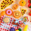 imageJOYIN 200 Pieces Kids Play Food Toy Deluxe Pretend Play Set Kids Kitchen Accessories with Realistic Colors Toddler Birthday Gift Party Toys
