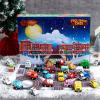 imageJOYIN 2025 Advent Calendar with 24 Vehicles Countdown Advent Calendar Gifts Kids Toddler Boys Xmas Gift 24 Vehicles with Pull Back Police Racing Cars