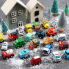 imageJOYIN 2025 Advent Calendar with 24 Vehicles Countdown Advent Calendar Gifts Kids Toddler Boys Xmas Gift 24 Vehicles with Pull Back Police Racing Cars