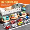 imageJOYIN 2025 Advent Calendar with 24 Vehicles Countdown Advent Calendar Gifts Kids Toddler Boys Xmas Gift 24 Vehicles with Pull Back Police Racing Cars