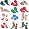 imageJOYIN 2025 Christmas Advent Calendar 12 Days Christmas Warm Cotton Socks for Women Adults Xmas Countdown Calendar with 8 Low Cut ampamp 4 Knee High Socks Xmas Party Favor Gifts