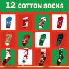 imageJOYIN 2025 Christmas Advent Calendar 12 Days Christmas Warm Cotton Socks for Women Adults Xmas Countdown Calendar with 8 Low Cut ampamp 4 Knee High Socks Xmas Party Favor Gifts