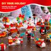 imageJOYIN 2025 Christmas Advent Calendar Building Blocks 24 Days Christmas Theme Countdown Building Toy Set for Boys Girls Xmas Party Favor Supplies Classroom Prizes Kids Xmas Gifts