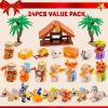 imageJOYIN 2025 Christmas Advent Calendar Building Blocks 24 Days Christmas Themed Nativity Building Blocks Xmas Party Favor Supplies for Boys Girls Kids Xmas Fun Gifts Countdown Calendar