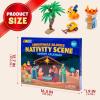 imageJOYIN 2025 Christmas Advent Calendar Building Blocks 24 Days Christmas Themed Nativity Building Blocks Xmas Party Favor Supplies for Boys Girls Kids Xmas Fun Gifts Countdown Calendar