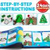 imageJOYIN 2025 Christmas Countdown Advent Calendar 24 Days Christmas Art ampamp Craft Advent Calendar with Childrens scissors glue lanyards paint watercolor pens Xmas Party Favor Gifts kids DIY Crafts