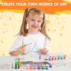imageJOYIN 24 Magnetic Mini Tiles Art Kit Creativity DIY Paint Arts and Crafts for Kids DIY Supplies for Party Favors Family Activity Birthday Present Toys Gifts for Boys and Girls